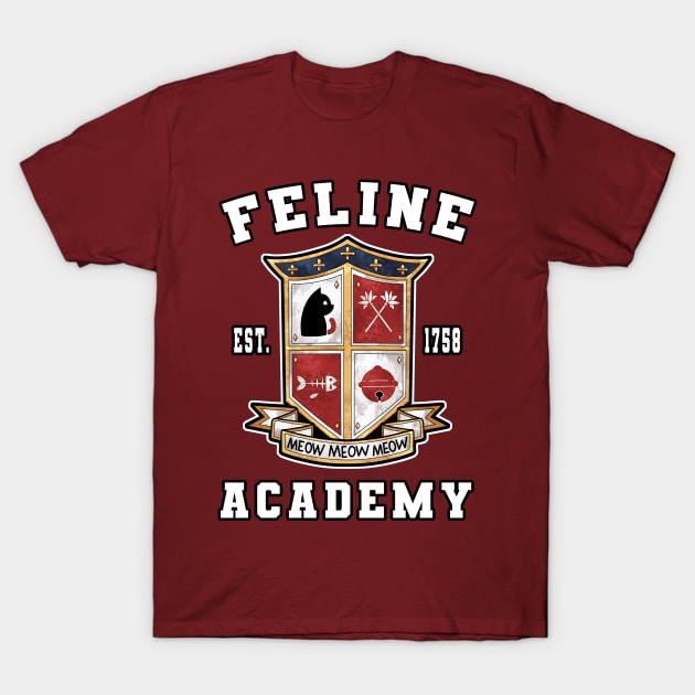 Feline Academy T-Shirt by Ashmish